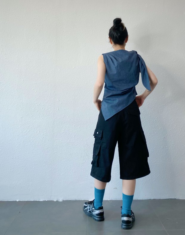 Denim Wrapped Vest #250401